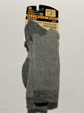 RedHead Grey Ribbed Wool-Blend Crew Socks